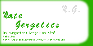 mate gergelics business card